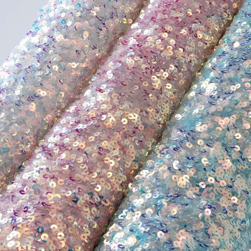 water soluble swiss voile lace fabric african organza 3D stretchy rainbow shiny glitter fabric