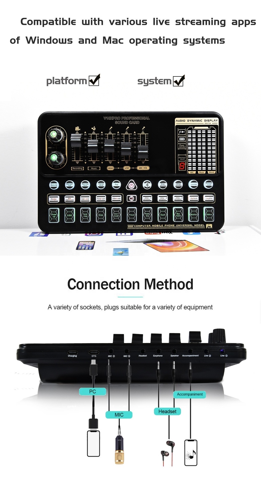 Pro Music Production Live Soundcards Podcast Accessories Equipment Mic Condenser Studio Recording Audio Interface