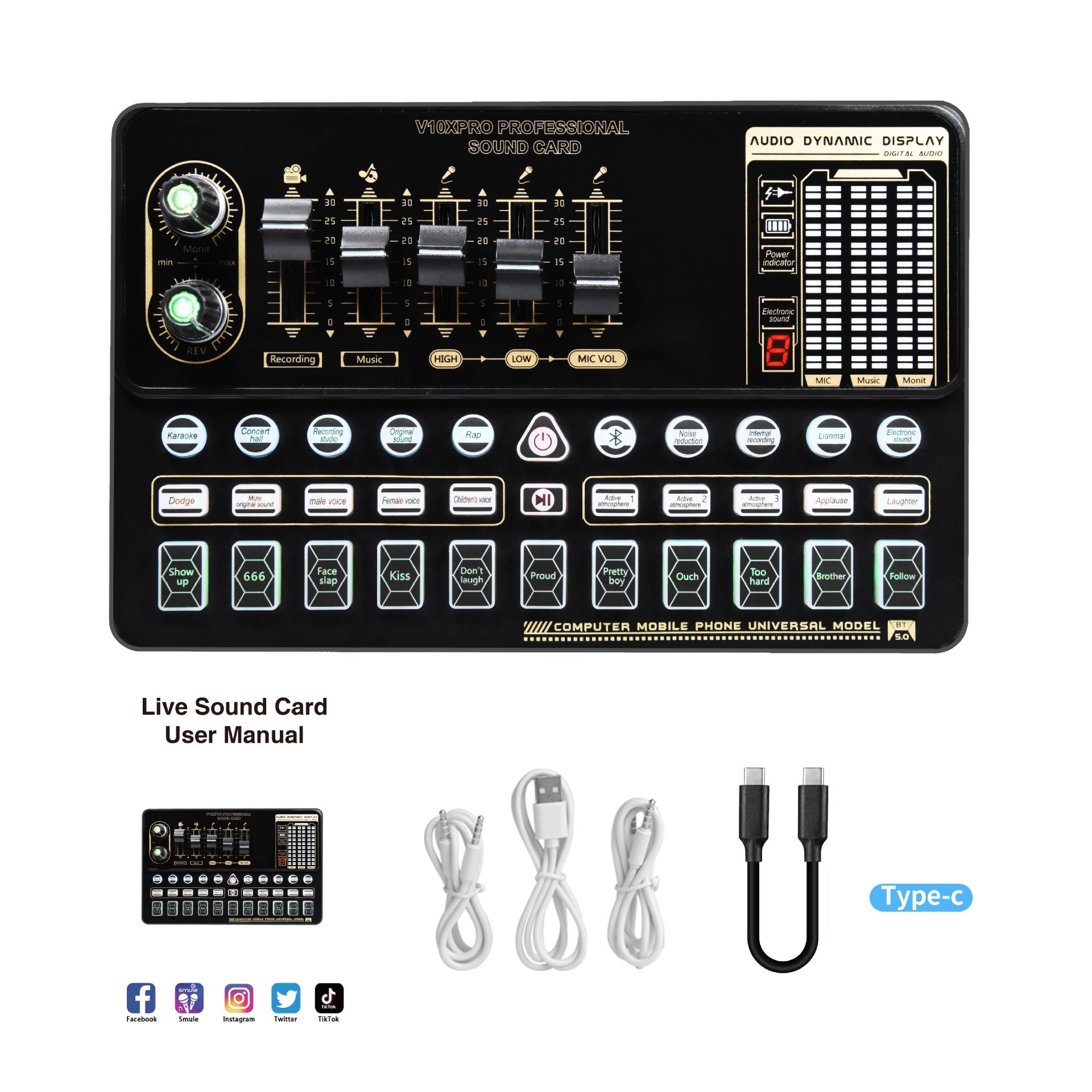 Pro Music Production Live Soundcards Podcast Accessories Equipment Mic Condenser Studio Recording Audio Interface