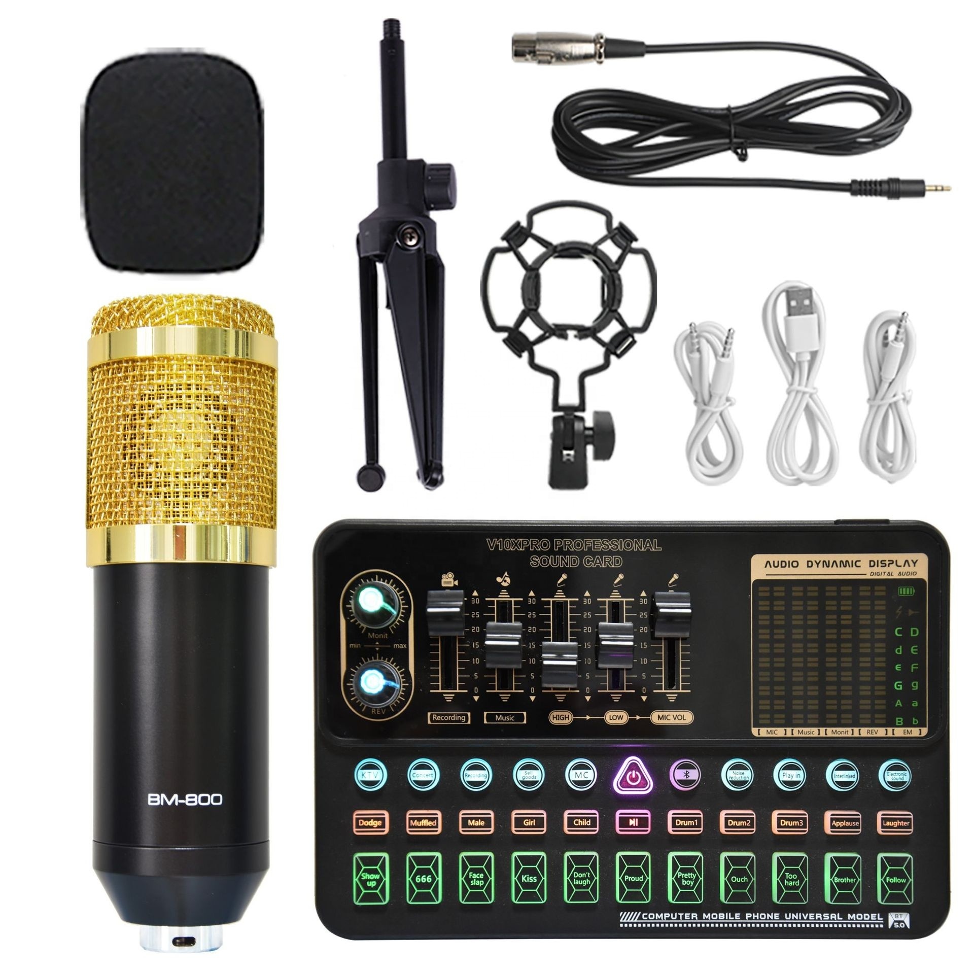 Pro Music Production Live Soundcards Podcast Accessories Equipment Mic Condenser Studio Recording Audio Interface