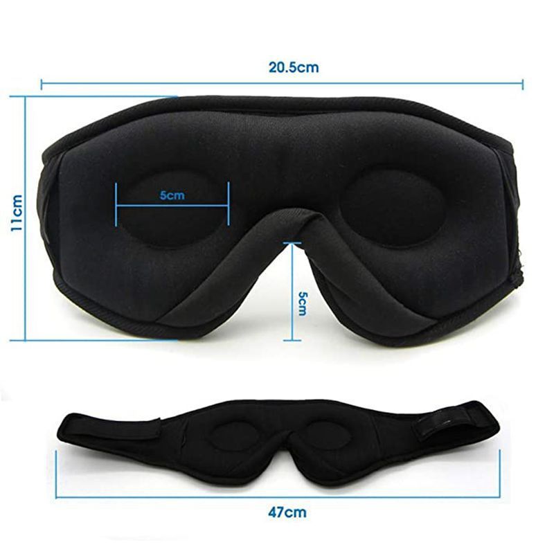 Factory Price  5.0 Wireless 3D Eye Mask With Adjustable Washable  Thin Stereo Speakers Sleeping headphones   for Side Sleepers