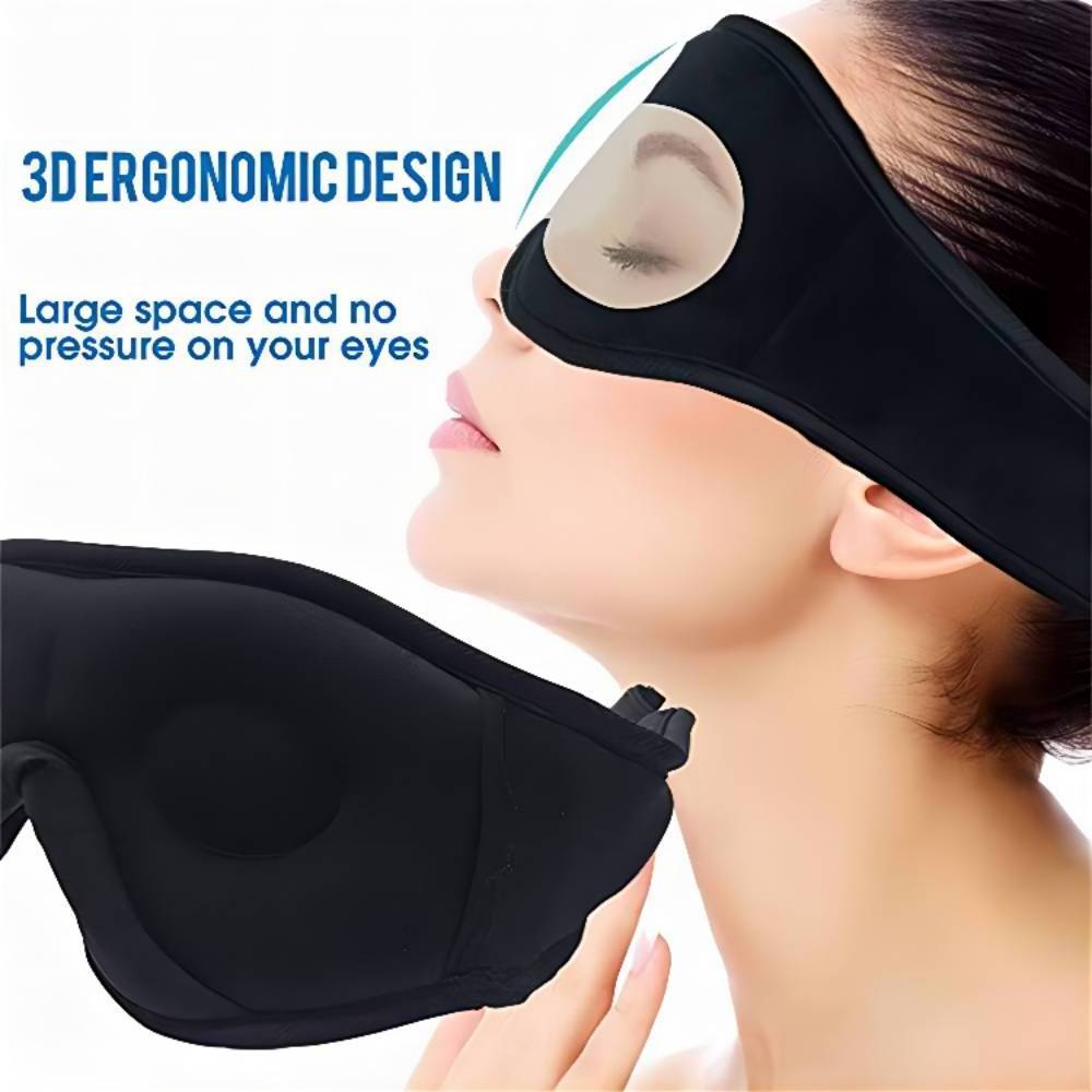 Factory Price  5.0 Wireless 3D Eye Mask With Adjustable Washable  Thin Stereo Speakers Sleeping headphones   for Side Sleepers