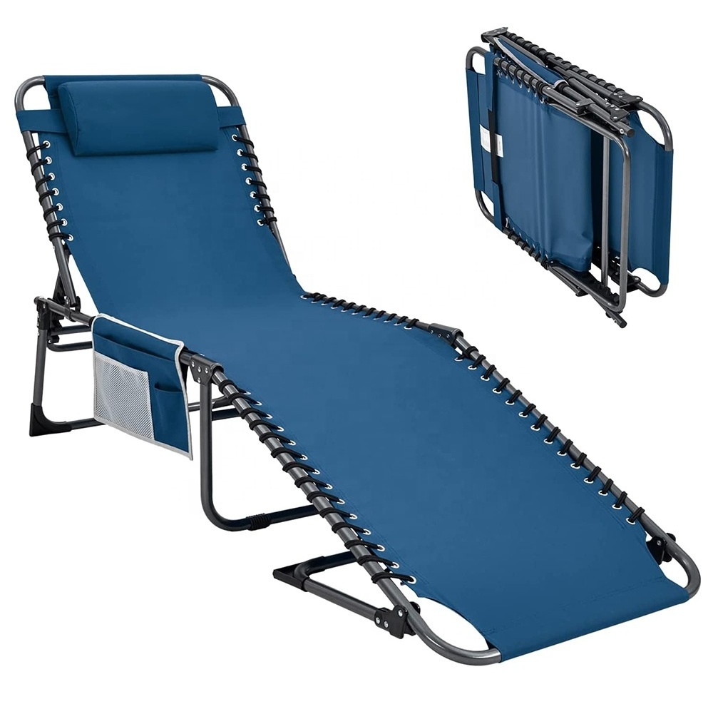 Wholesale Lounge Chair Outdoor Folding Deck Sun Lounger Chair for Outside Beach Patio Pool Lawn Sunbathing Sun Tanning