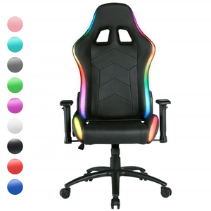 JL full metal frame silla pc gaming rgb racing elite led lighting pro multi color comfortable office desk gamer chair