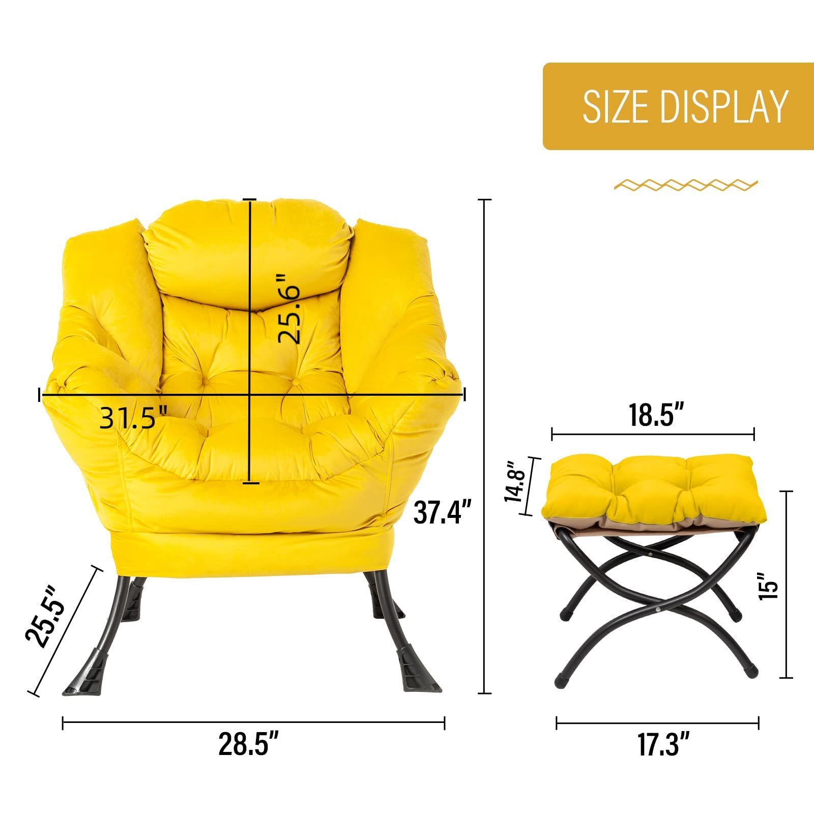 Wholesale price yellow ergonomic bedroom lounge accent chair living room chairs indoor outdoor leisure upholstered sofa chair