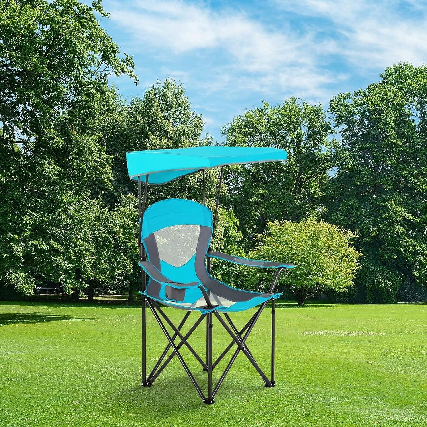 factory direct heavy duty waterproof oxford beach chair oversize folding fishing camping chair with shade canopy