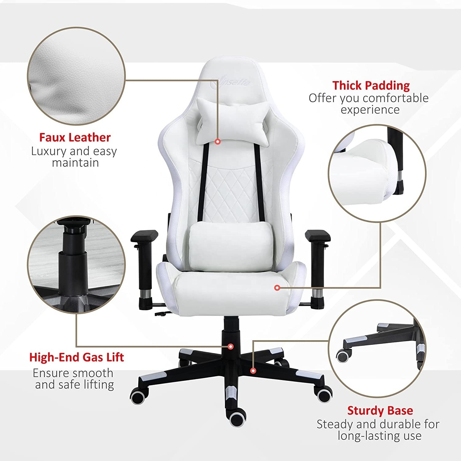 white led rgb lighting computer PC game chair massage silla gamer customized led light gaming chair with lights and speakers