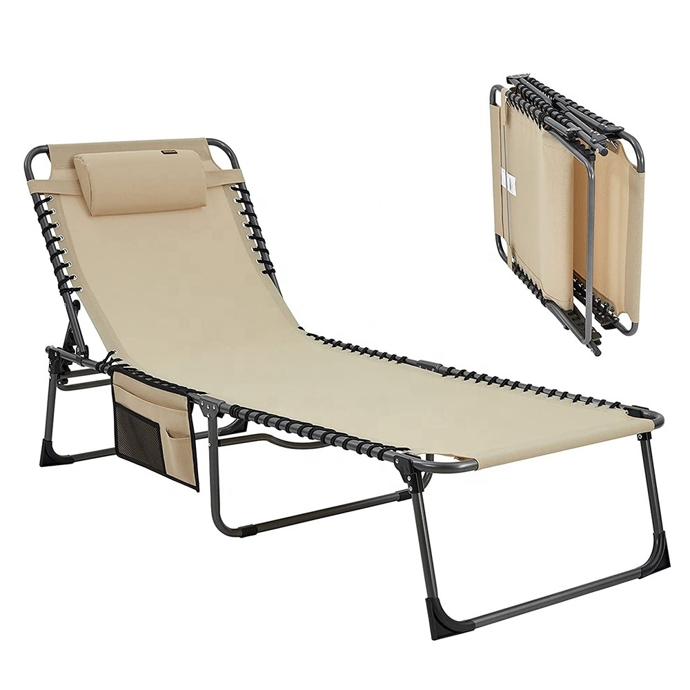 Wholesale Lounge Chair Outdoor Folding Deck Sun Lounger Chair for Outside Beach Patio Pool Lawn Sunbathing Sun Tanning