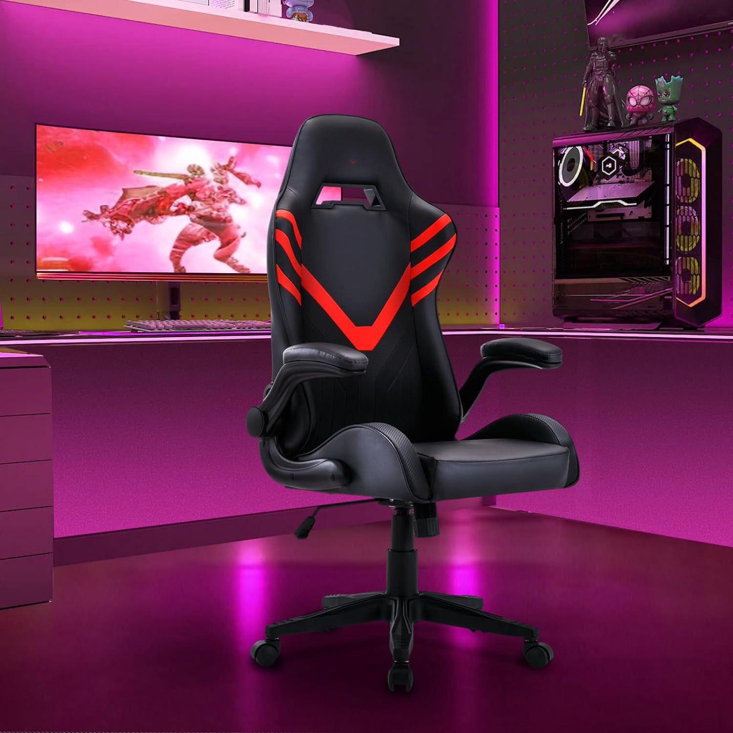 Wholesale red computer top rated ergonomic big gaming racing massage gamer chairs cheap boss office gaming swivel lift chair