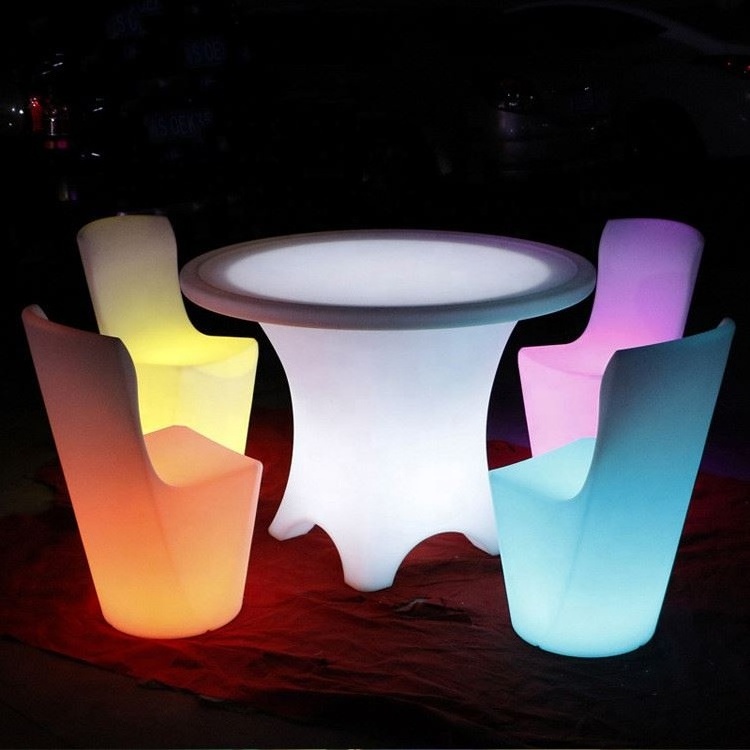 color changing battery operated illuminated led bar bench plastic led light up furniture high cocktail bar tables and chairs set