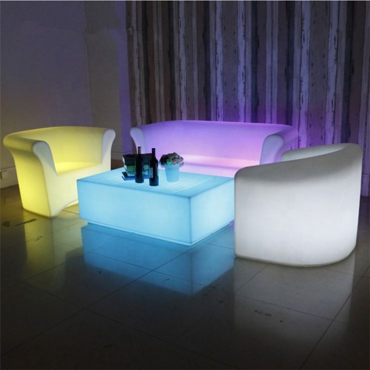 Wedding Supplies Color Changing Bar Tables Modern LED Furniture Illuminated LED Bar Table and Chair Lighting Furniture