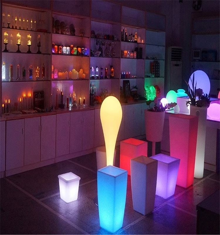 Garden decoration led illuminated /battery operated rechargeable Modern design led bar chair party led light cocktail table