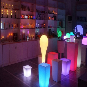 Garden decoration led illuminated /battery operated rechargeable Modern design led bar chair party led light cocktail table