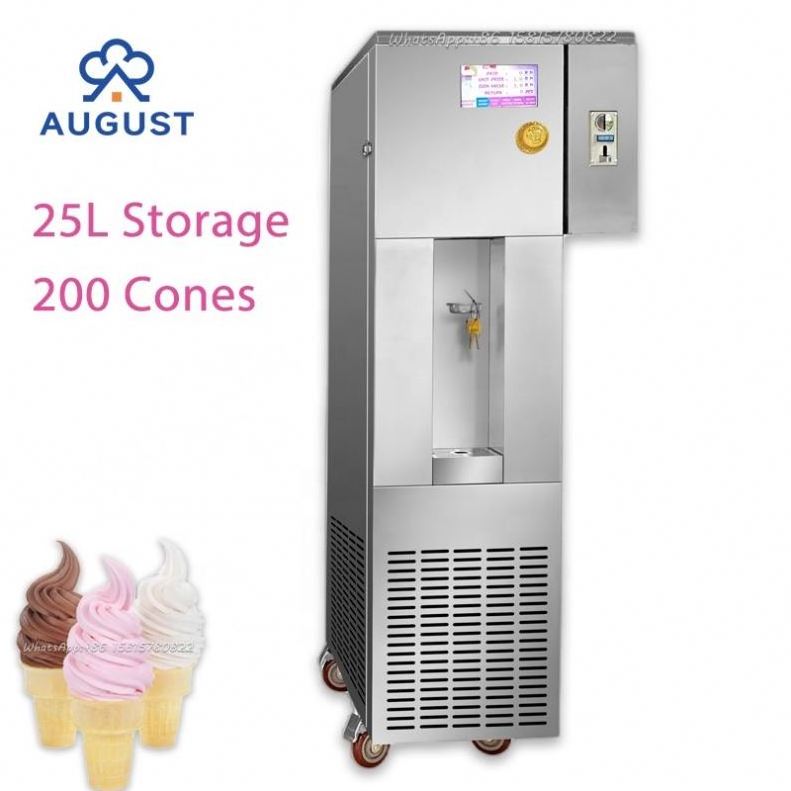 Commercial Portable Table Top Soft Serve Ice Cream Machine Three Flavors Automatic Soft Ice Cream Vending Machine