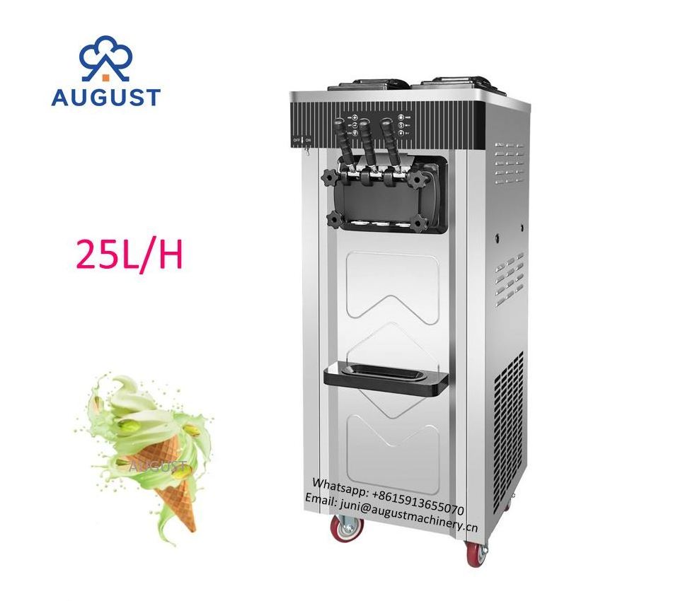 Kls-F626 Three Flavors Commercial Automatic Electric Ti-Steel Ice Cream Machine Factory Price