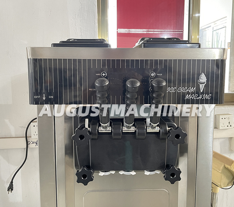 Kls-F626 Three Flavors Commercial Automatic Electric Ti-Steel Ice Cream Machine Factory Price