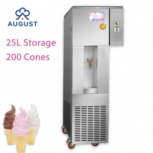 Vending commercial rolled soft ice cream maker machine for milk tea shop