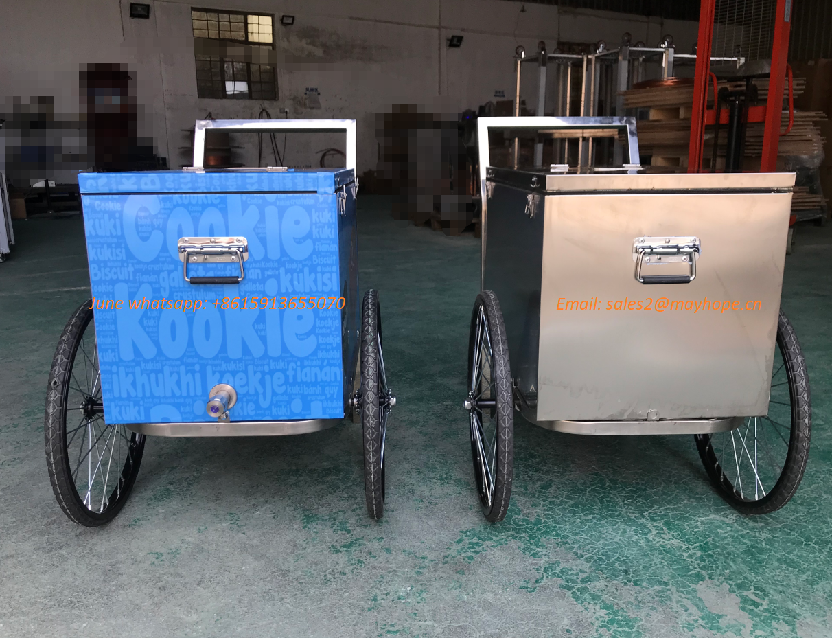 Angola- Africa popsicle ice cream cart,ice cream push cart with umbrella