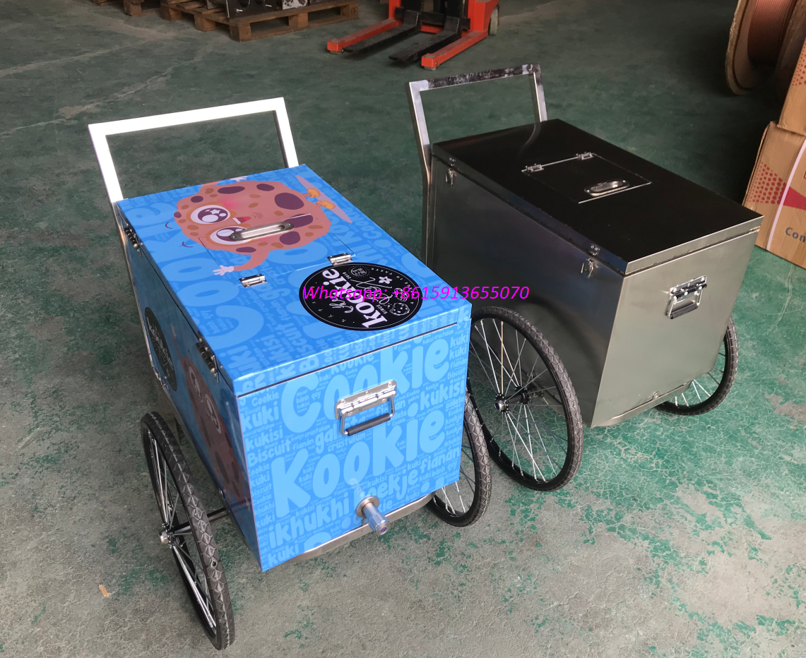 Angola- Africa popsicle ice cream cart,ice cream push cart with umbrella