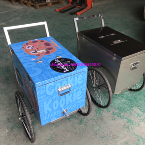 Angola- Africa popsicle ice cream cart,ice cream push cart with umbrella