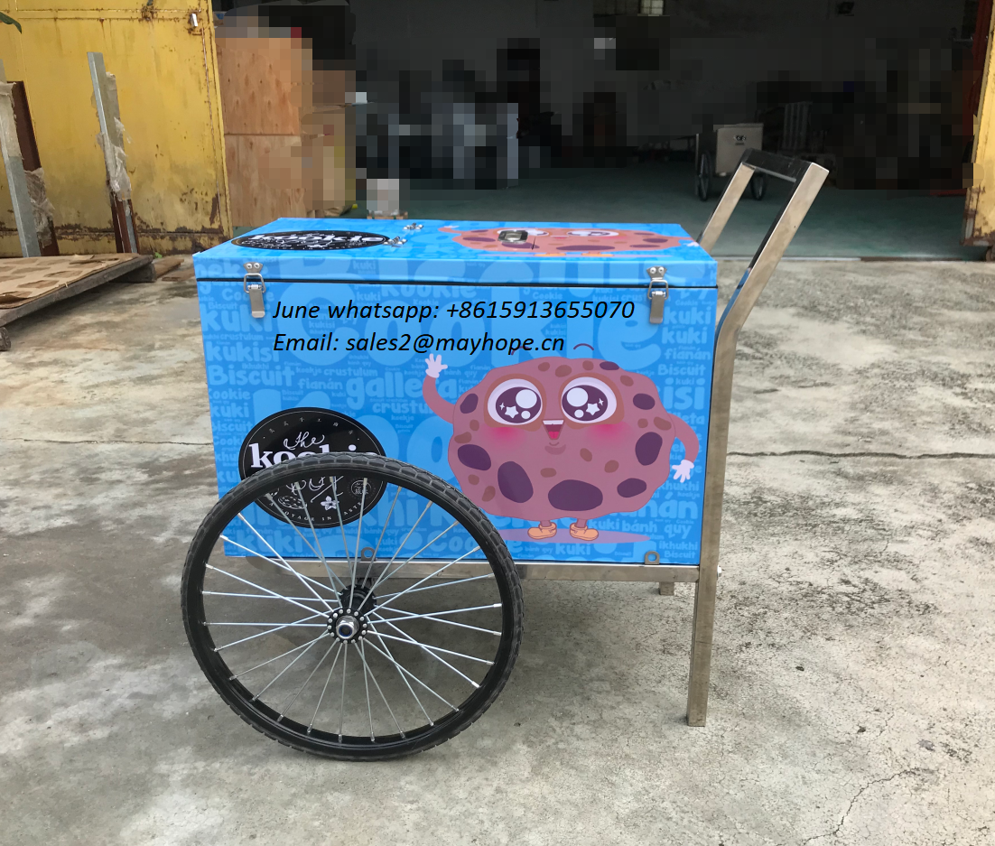 Angola- Africa popsicle ice cream cart,ice cream push cart with umbrella