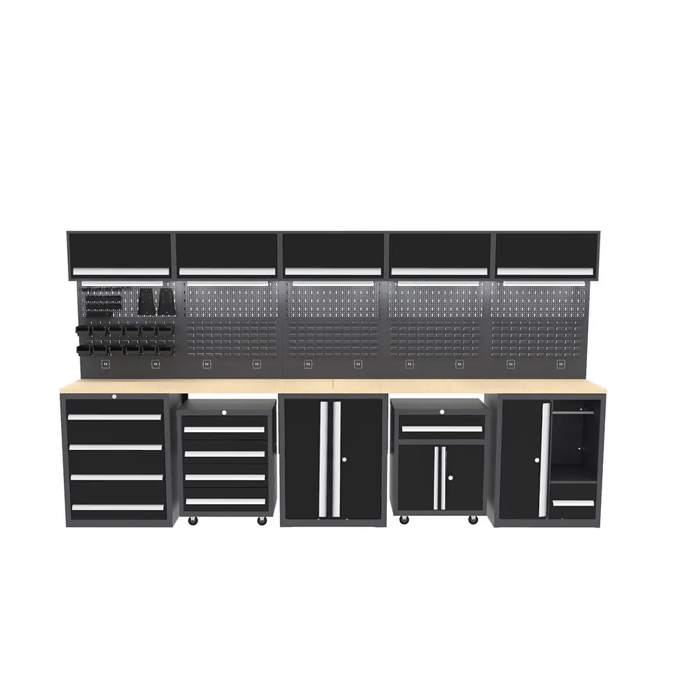 2024  Combined Workshop Toolbox With 550 Mm Depth Stainless Steel Workbench Garage Tool Cabinets Storage