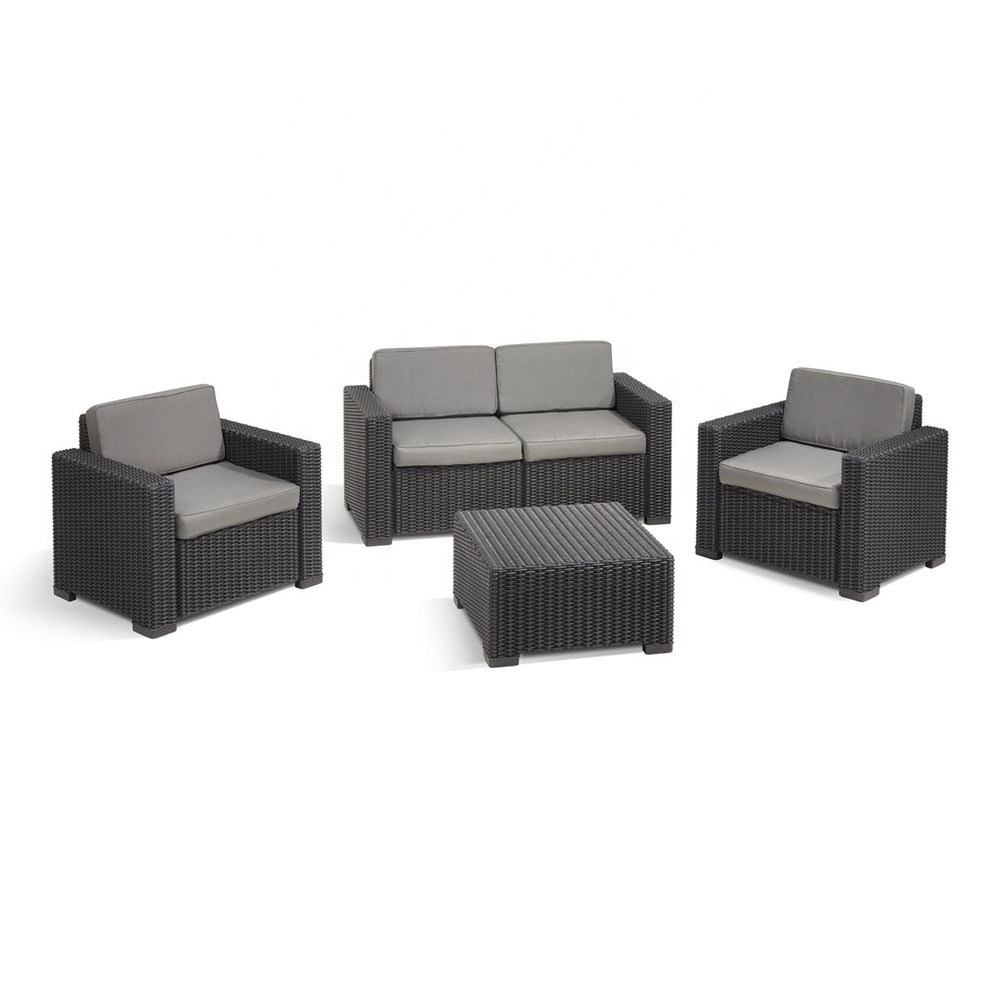 Eco-friendly sofa outdoor sectional sit&lie comfortable outdoor furniture patio sofa set accord with human body engineering