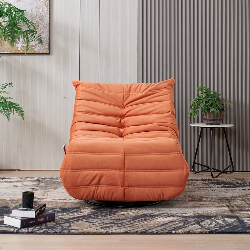 Custom leisure comfortable orange manual restaurant sofa recliner chair sofa for living room