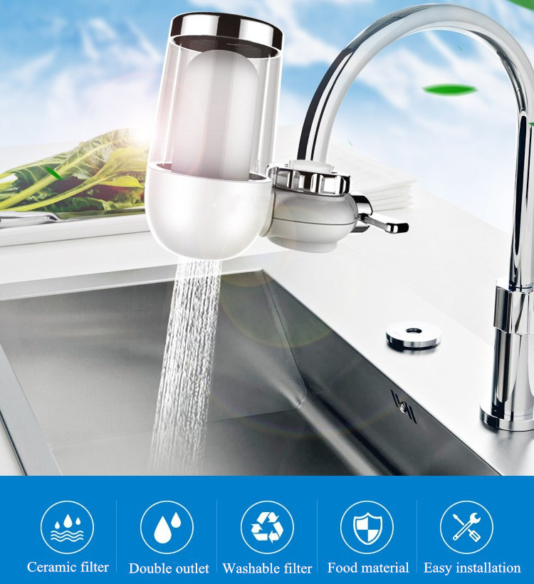 Faucet Water Filter housing Household Tap Faucet Water Purifier Washable Ceramic Filter Water Purifier