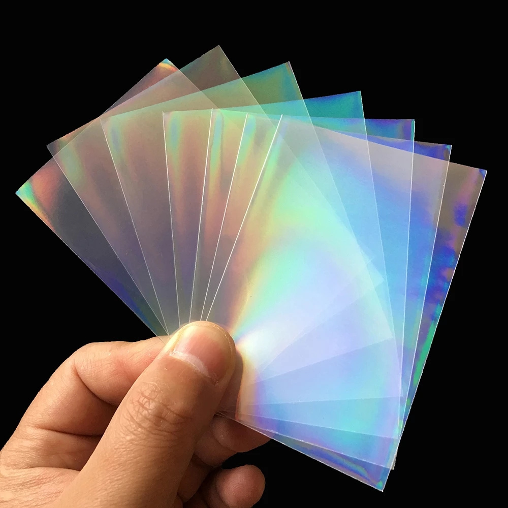 Laser Flashing Card Sleeves Holographic Foil Protective Cover Tarot Super Card Protector For Board Games Cards