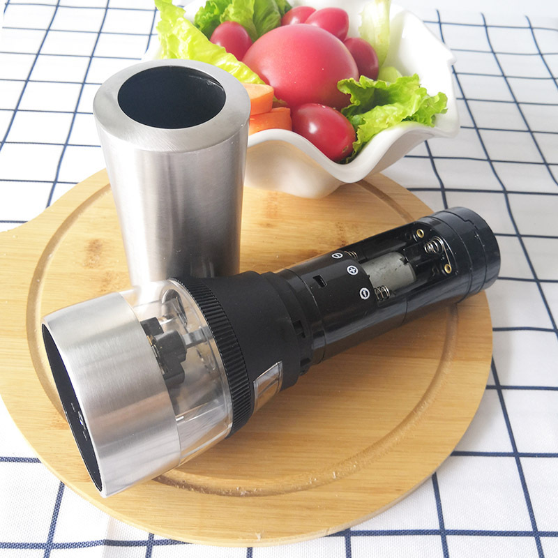 Hot-selling Electric Stainless Steel automatic Salt and Pepper Grinder for kitchen spice grinding