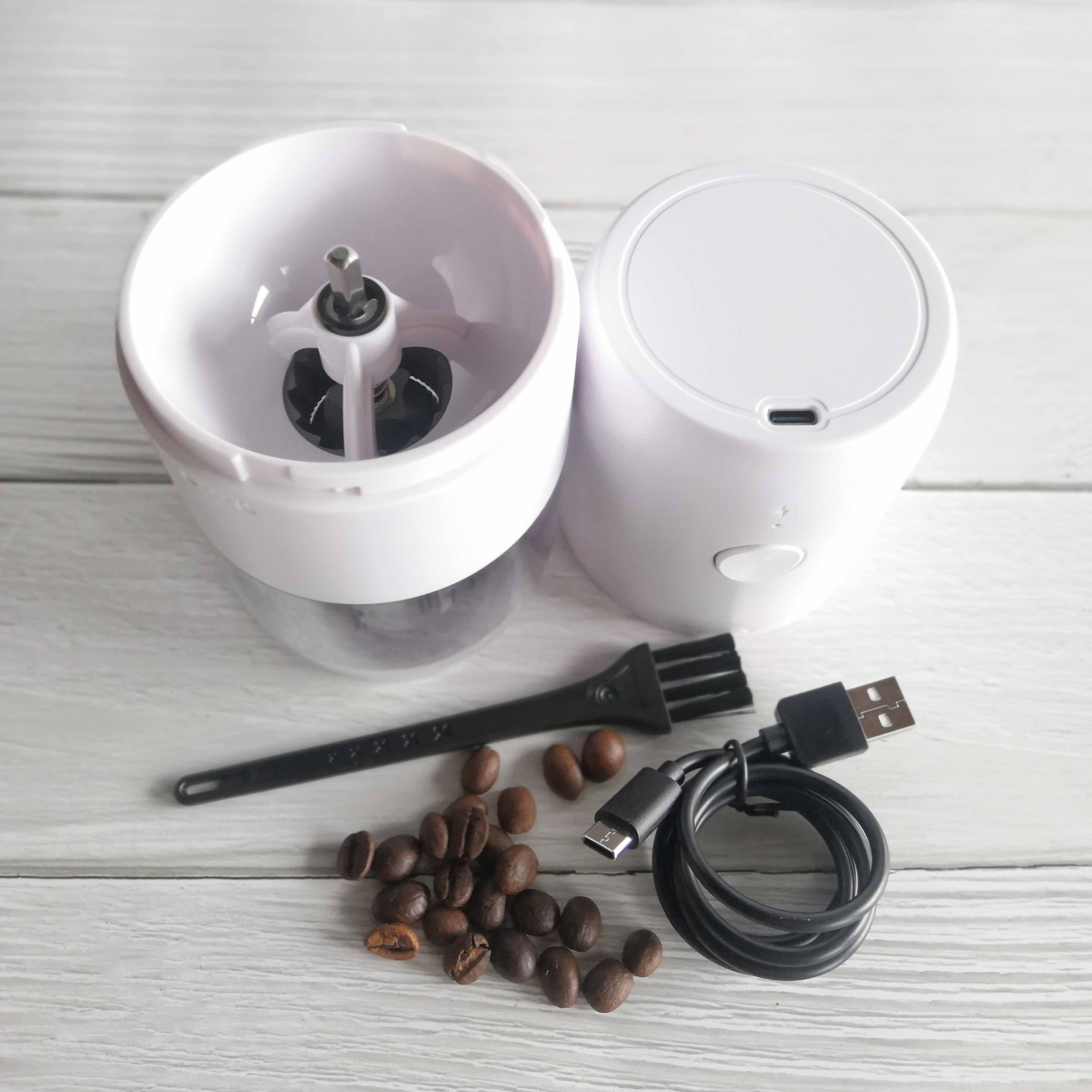 Low MOQ usb electric coffee grinder Portable coffee mill with type-C rechargeable function