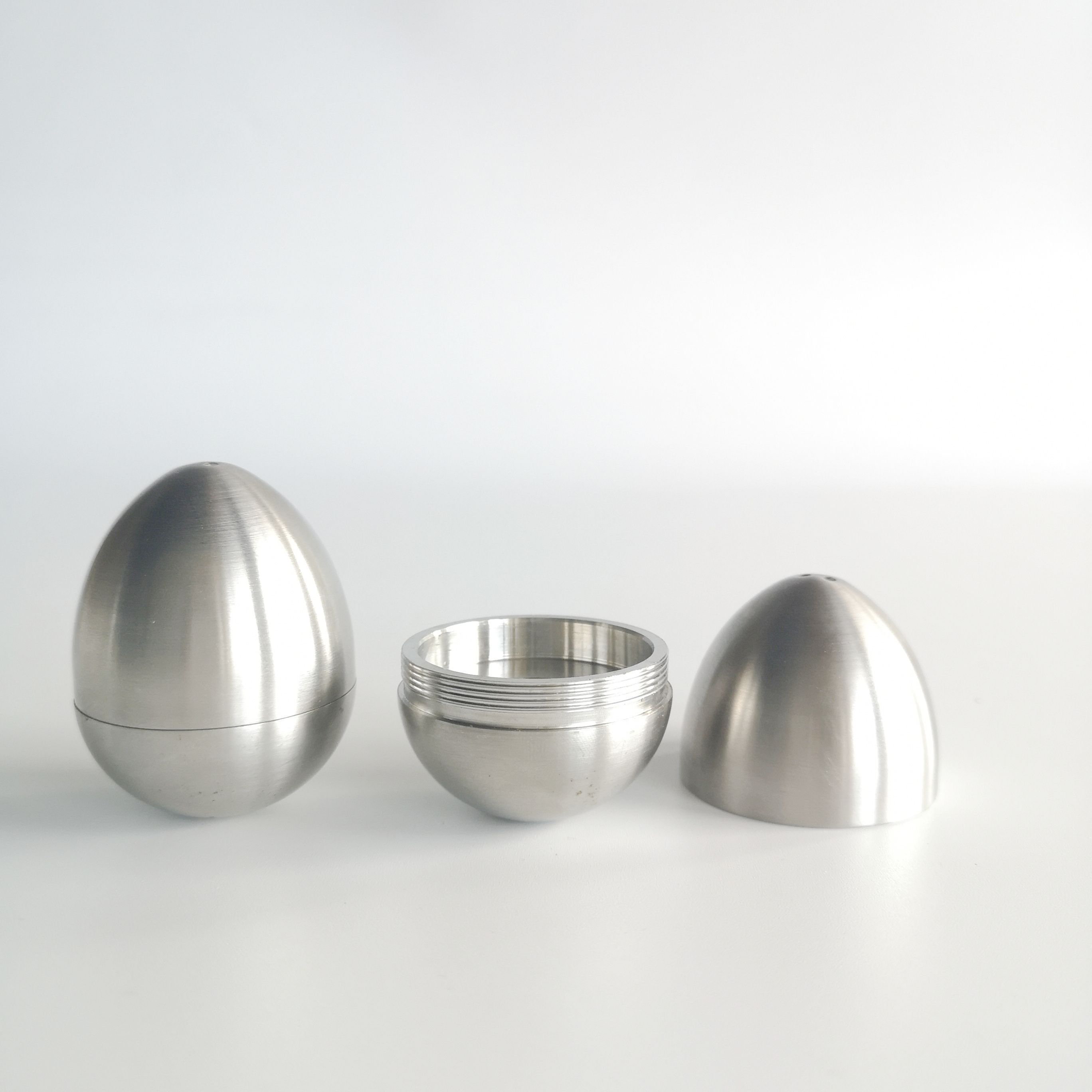 High Quality Mini Egg Shape Stainless Steel Salt and Pepper Spice Shaker