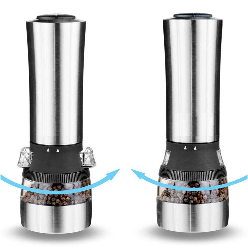 Hot-selling Electric Stainless Steel automatic Salt and Pepper Grinder for kitchen spice grinding