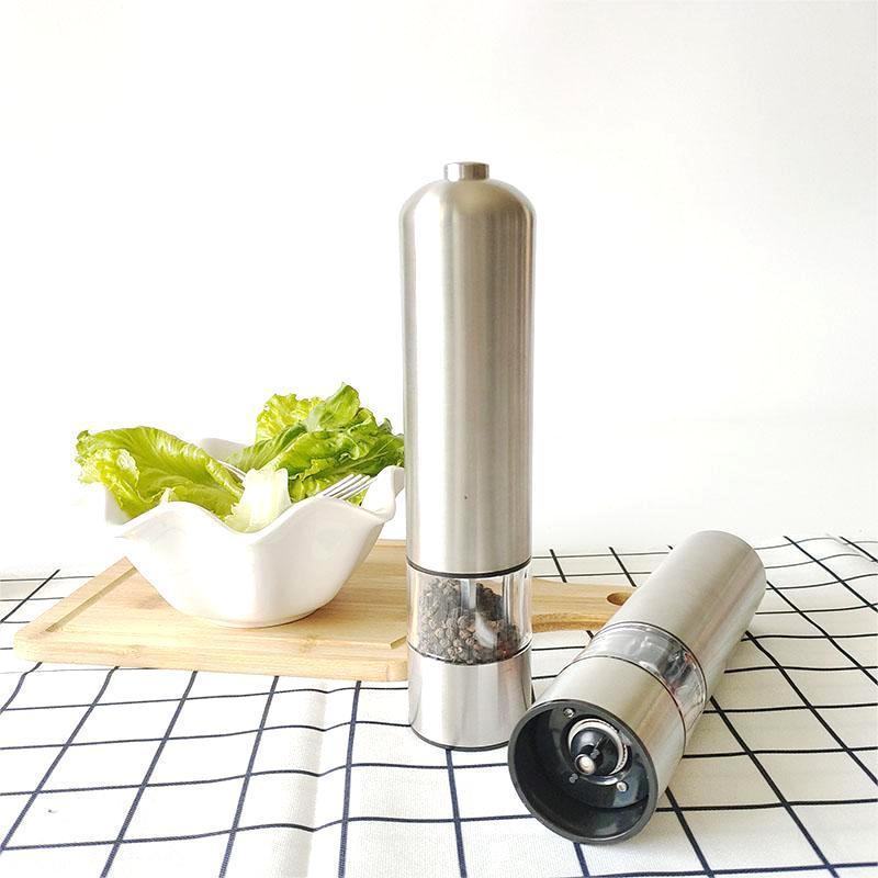 Professional Electric Salt and Pepper Mills Battery Operated Pepper Grinder with Light