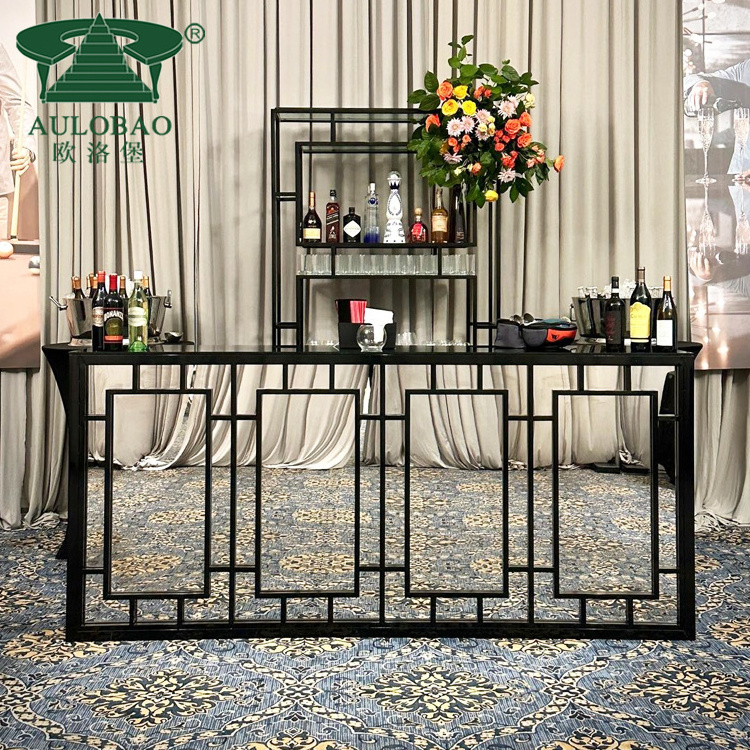 night club used iron metal frame commercial bar counters design for sale