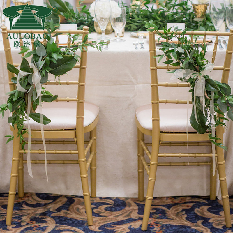 Iron metal banquet hall used tiffany chiavari wedding chairs for sale