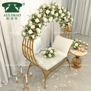 Modern Design Birdcage Banquet Dining Chair Golden Stainless Steel Royal Hotel Chair Wedding Chair