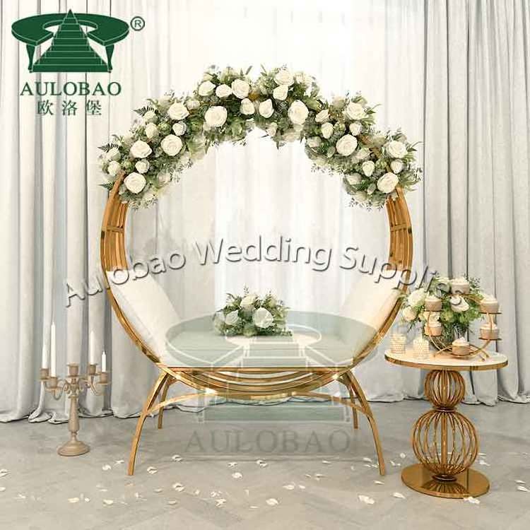 Modern Design Birdcage Banquet Dining Chair Golden Stainless Steel Royal Hotel Chair Wedding Chair