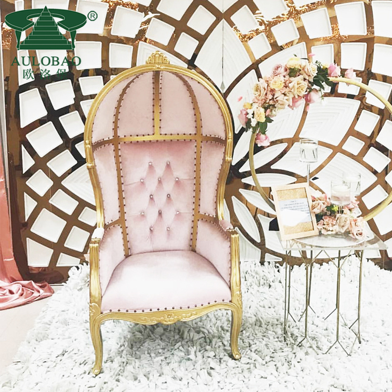 Luxury King Throne Wedding Hood Bird Cage Chair With Rhinestone