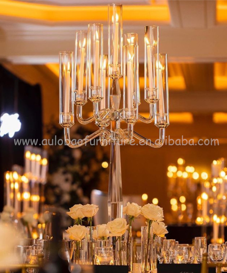 Tall Candelabra Holders Wedding Events Candlestick Crystal Candelabra Taper Candle Holder