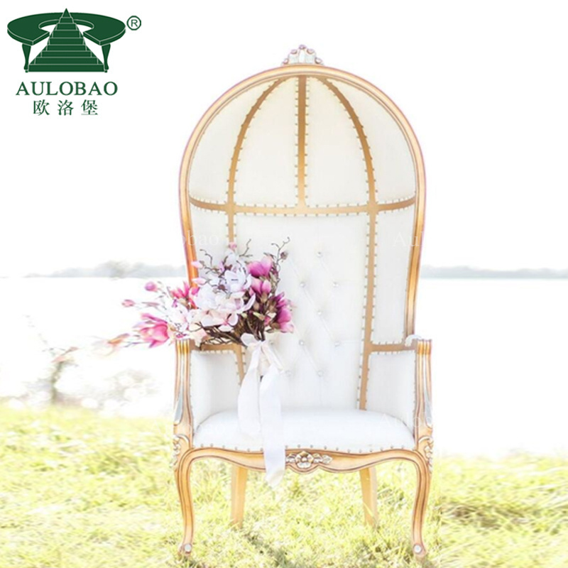 Luxury King Throne Wedding Hood Bird Cage Chair With Rhinestone