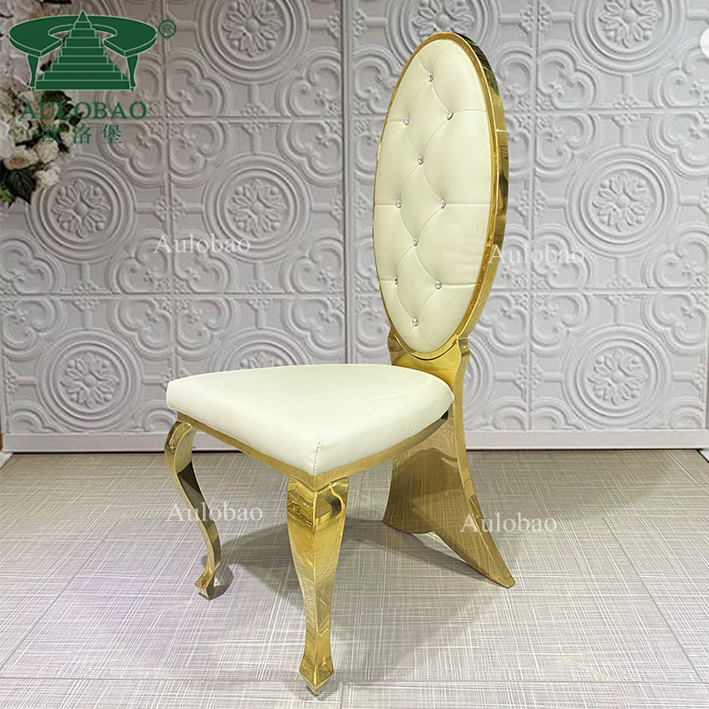 luxury new design fishtai gold metal party rental stainless steel wedding chair