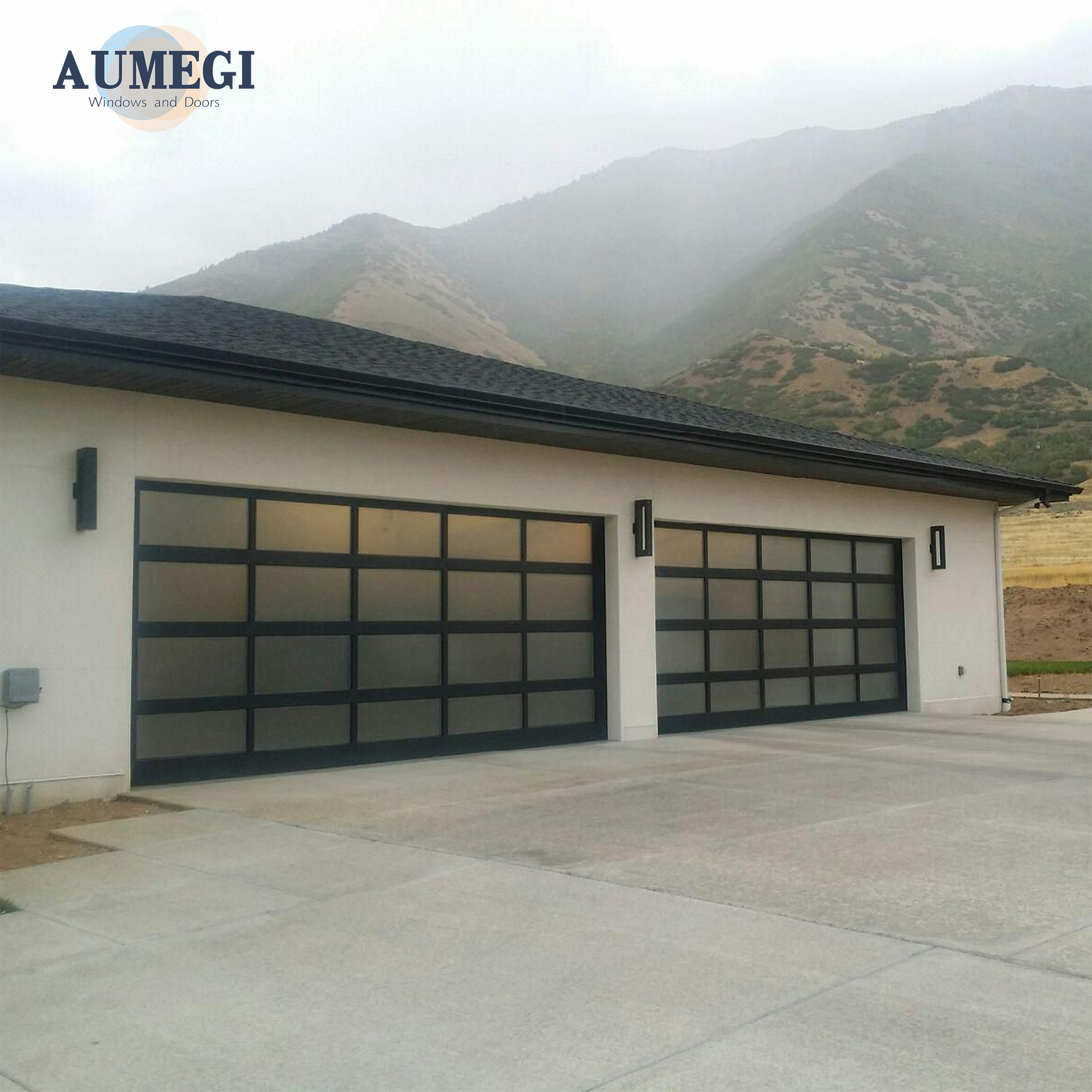 Aumegi Luxury  Bronze Garage Doors Superlift Garage Door Panel 2 Car Garage Door