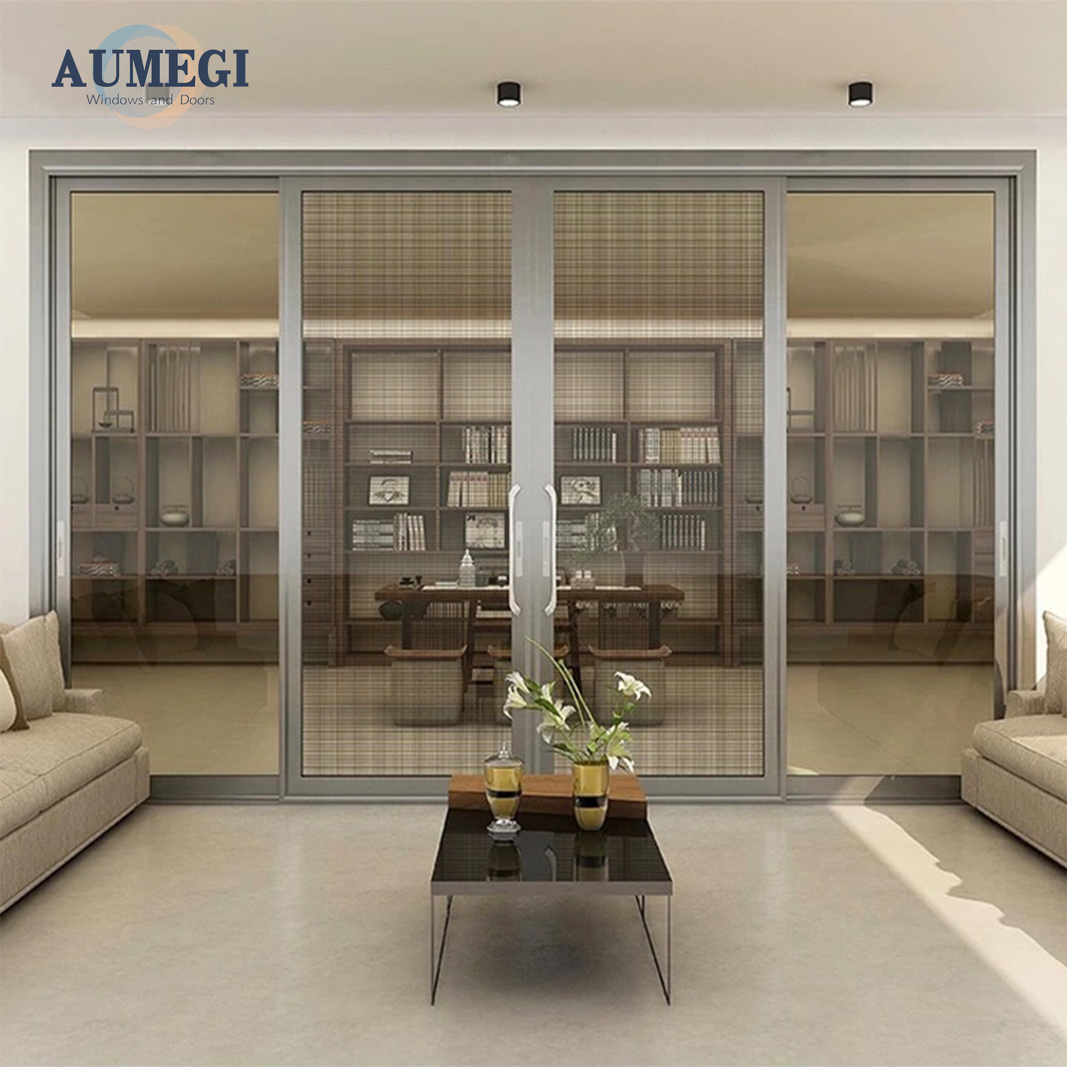 Aumegi Bulk Order Multi Sliding Glass Door Slide And Swing Door Sliding Security Door