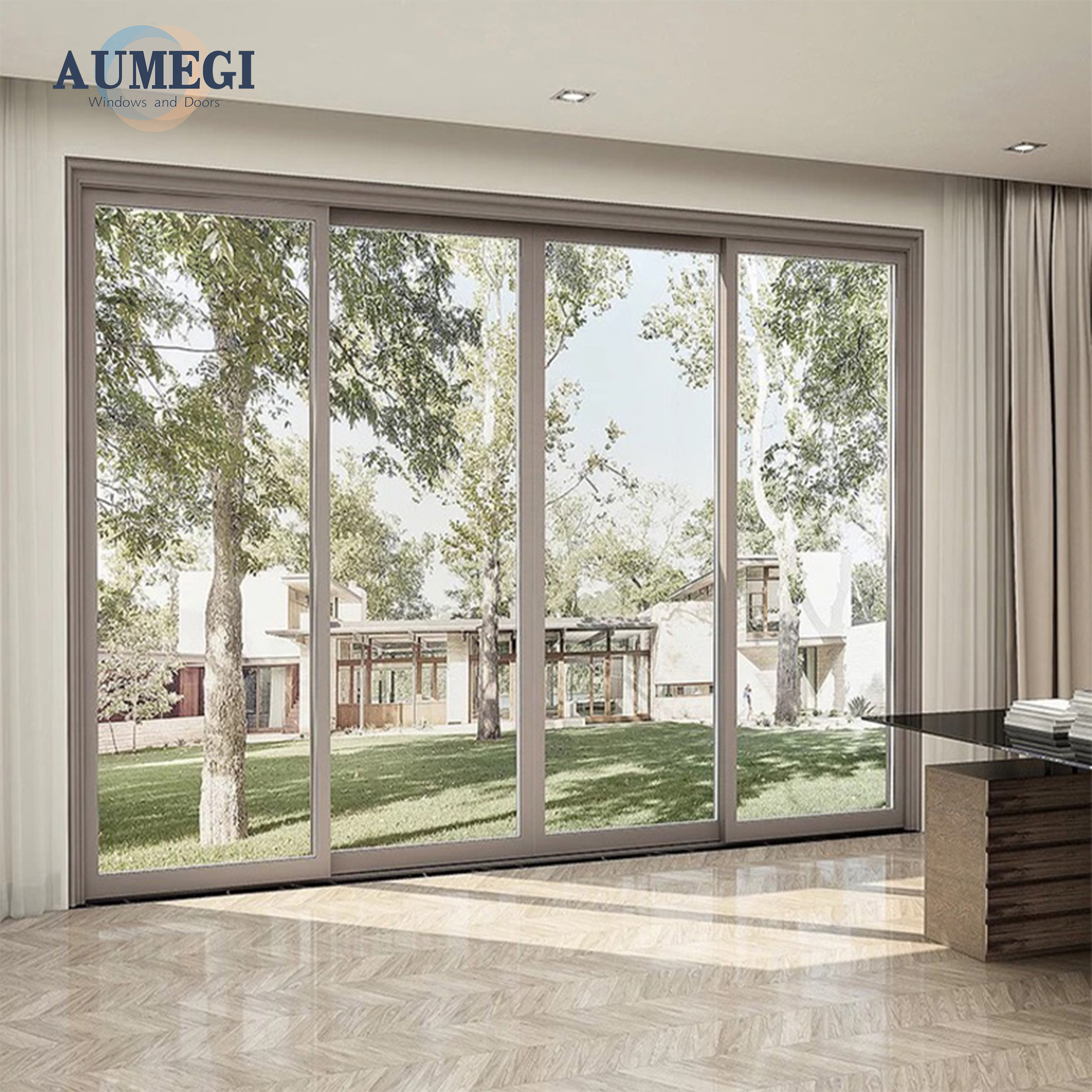 Aumegi Bulk Order Multi Sliding Glass Door Slide And Swing Door Sliding Security Door