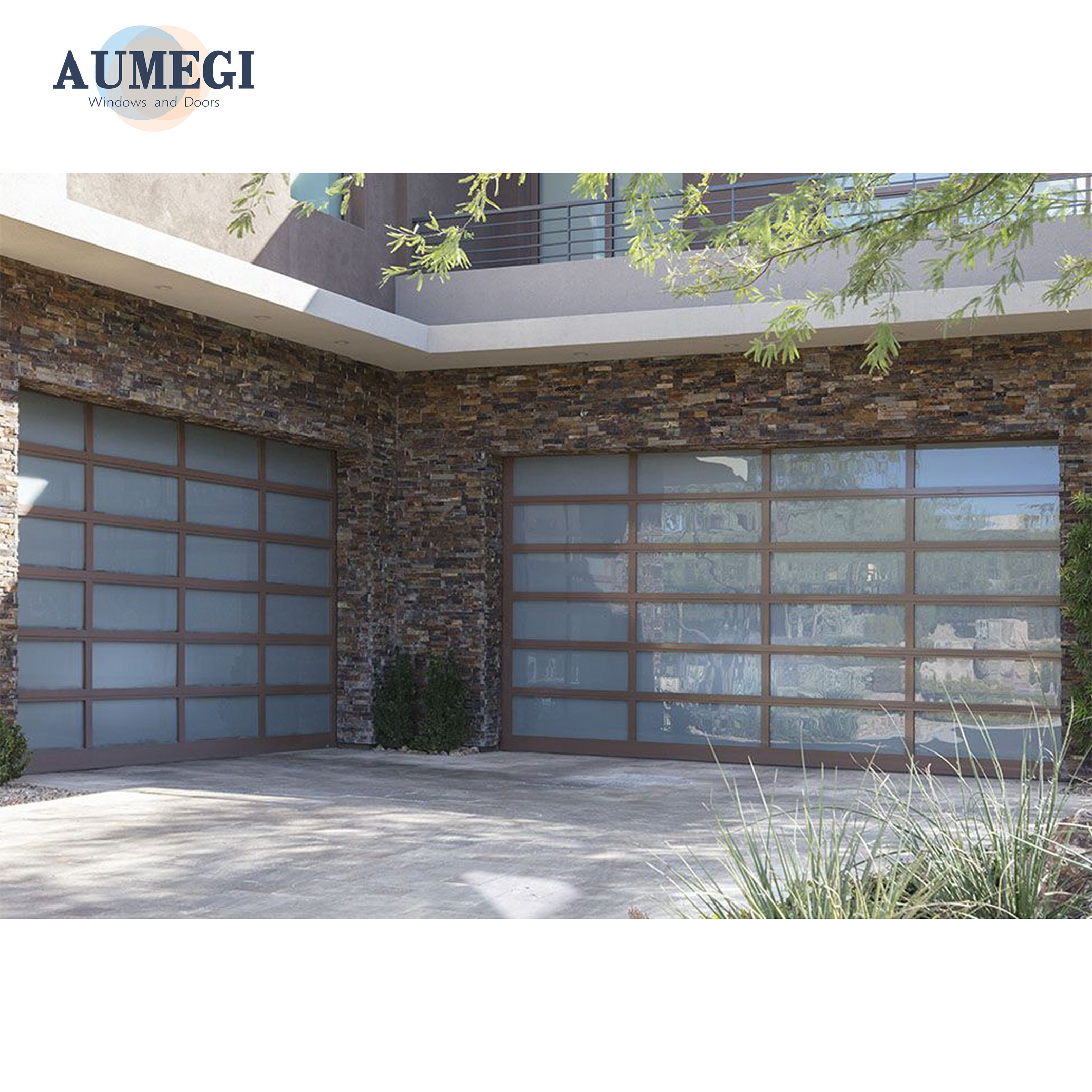 Aumegi Heavy Duty  Best Sale Garage Door Exterior Reinforce Garage Door Foshan Garage Door