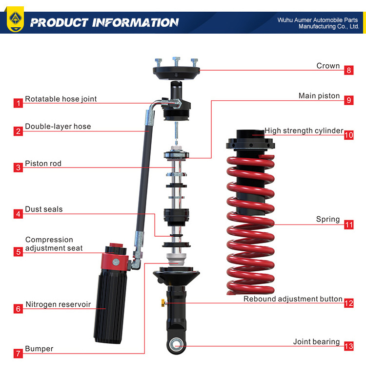 Aumer XJ Suspension Lifting Kit Jeep Cherokee XJ Shock Absorbers Off Road Coilovers for CHEROKEE XJ 1984-