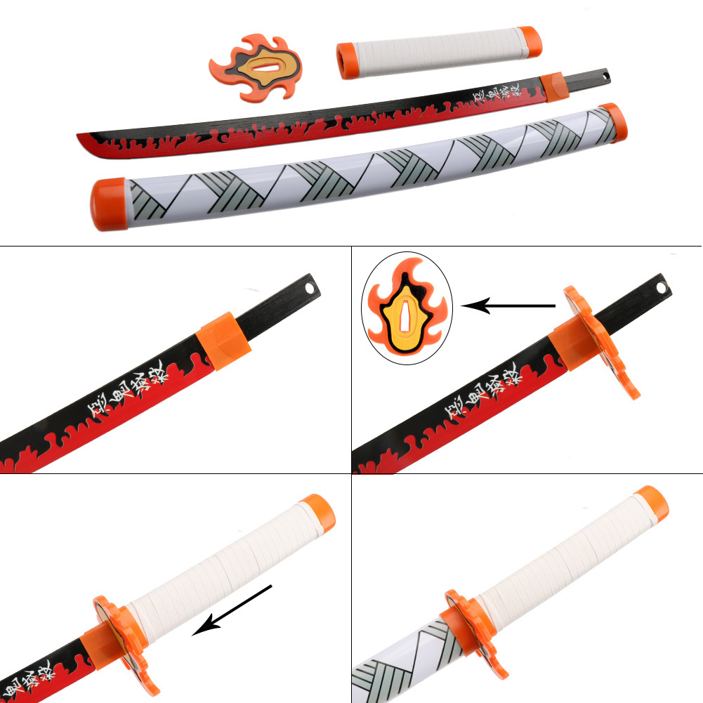 In stock Demon Slayer Sword Handmade Katana Anime Cosplay Props Samurai Swords Rengoku Tanjiro inosuke A Variety of Styles