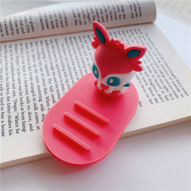 Cartoon Cute Mobile Phone Accessories Universal Desktop Cell Phone Holder Colorful Silicone PVC Cute Phone Holder